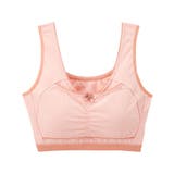 コーラルピンク | n，Dream バストを包むストレッチナイトブラジャー(綿混素材) | nissen