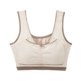 ベージュ | n，Dream バストを包むストレッチナイトブラジャー(綿混素材) | nissen