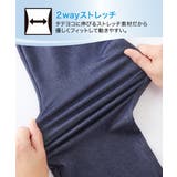 冷感ひんやりとした UVカット綿混薄地デニム調ゆったり10分丈レギンス２枚組 | nissen | 詳細画像7 
