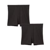 黒2枚組 | くろぱん 綿混マイクロミニ丈オーバーパンツ２枚組 | nissen