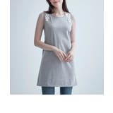 綿混吸汗速乾 バックレース付チュニック丈タンクトップ2枚組 | nissen | 詳細画像9 