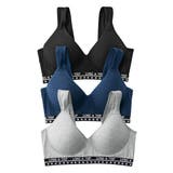 3枚組 | 綿混 スポーティシームレスハーフトップ3枚組 | nissen