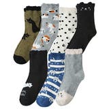 7足組 | 足口ゆったり ねこだらけクルーソックス７足組 | nissen