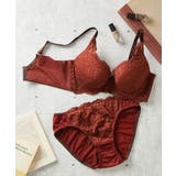 リッチメイク脇高ブラジャーショーツセット(ボタニカル編み リッチメイク脇高ブラジャーショーツセット(ボタニカル編み