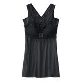 黒 | ひんやりしてさらさら 汗取りパッド付レーシーブラトップタンクトップ UVカット | nissen