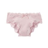 ピンク | (LL)綿混リブコーディネートショーツ | nissen