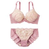 ピンク | 痛くなりにくい ブラジャーショーツセット(ブルームンレース) | nissen