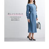 【大きい胸専用】ウエストタック長袖ドルマンワンピース(ポケット付) | nissen | 詳細画像9