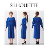 【大きい胸専用】ウエストタック長袖ドルマンワンピース(ポケット付) | nissen | 詳細画像11