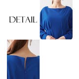 【大きい胸専用】ウエストタック長袖ドルマンワンピース(ポケット付) | nissen | 詳細画像18