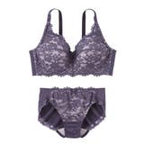 ダークグレー | ノンワイヤーフルカップブラジャーショーツセット(トリンプ)(n,FULLRE) | nissen