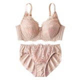 ピンクベージュ | ノンワイヤーフルカップブラジャーショーツセット(トリンプ)(n,FULLRE) | nissen