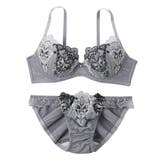 グレー | ラメ入りクラウンブラジャーショーツセット | nissen