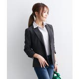 チャコールグレー | 【大きい胸専用】洗えるタテヨコストレッチテーラードジャケット | nissen