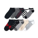 10足組 | 色柄おまかせ モノトーン柄ショートソックス１０足組 | nissen