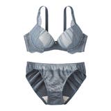 ブルー | (3L-5LG)ミア ノンワイヤーブラジャーショーツセット | nissen