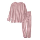 ピンク | (8L-10L)綿100%裏毛ベーシックルームウェア上下セット | nissen