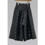 ブラック | ドットギャザーサルエルパンツ ladies | unica