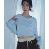 Ash GREY | 【Nora Lily】「elle」Slash Short SWEAT | Nora Lily