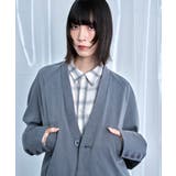 Stripe Panel No-Collar Jacket | Nora Lily | 詳細画像2