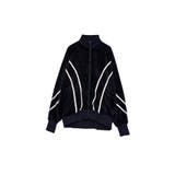 ブラック | Curved Line Track Jacket | Nora Lily