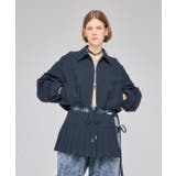 ネイビー | Tuck Egg Silhouette Blouson | Nora Lily