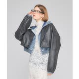 ブラック | Tailored Combination Blouson | Nora Lily