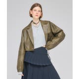 オリーブ | Tailored Combination Blouson | Nora Lily