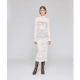 Fit Silhouette Lace One-piece | Nora Lily | 詳細画像1 