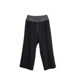 ブラック | Stripe Panel Relaxed Pant | Nora Lily