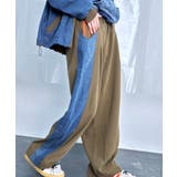 Denim Combo Relax Pants | Nora Lily | 詳細画像1 