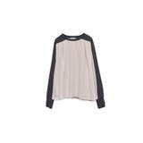 チャコールグレー系 | Switching Bi-Color Tuck Raglan Tee | Nora Lily