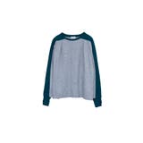 グリーン系 | Switching Bi-Color Tuck Raglan Tee | Nora Lily
