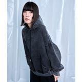 Denim-Look Pullover Sweat Hoodie | Nora Lily | 詳細画像13