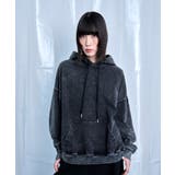 Denim-Look Pullover Sweat Hoodie | Nora Lily | 詳細画像14