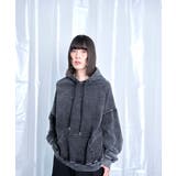Denim-Look Pullover Sweat Hoodie | Nora Lily | 詳細画像16