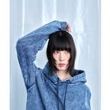 Denim-Look Pullover Sweat Hoodie | Nora Lily | 詳細画像4