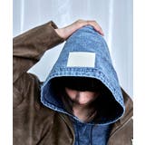 Denim-Look Pullover Sweat Hoodie | Nora Lily | 詳細画像6