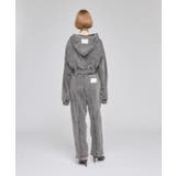 Chemical Denim Like Sweat Zip-up Hoodie | Nora Lily | 詳細画像4 