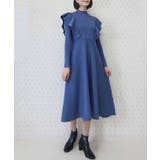 Shoulder Ruffle Knit One-piece | Nora Lily | 詳細画像2