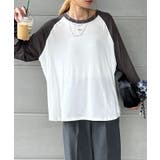 ホワイト系 | Loose Raglan Tee | Nora Lily