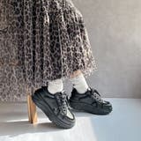 厚底 デザイン シューレース フリンジスニーカー | Noubel Voug Relax | 詳細画像11 