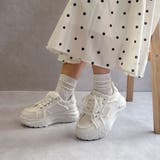 厚底 デザイン シューレース フリンジスニーカー | Noubel Voug Relax | 詳細画像22 