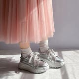 厚底 デザイン シューレース フリンジスニーカー | Noubel Voug Relax | 詳細画像29 