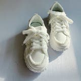 ホワイト | 厚底 デザイン シューレース フリンジスニーカー | Noubel Voug Relax