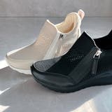 軽量 サイドジップ メッシュ 厚底スニーカー | Noubel Voug Relax | 詳細画像3 