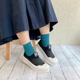 モコモコ仕様 厚底 クロスデザイン スニーカー | Noubel Voug Relax | 詳細画像12