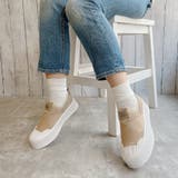 モコモコ仕様 厚底 クロスデザイン スニーカー | Noubel Voug Relax | 詳細画像7