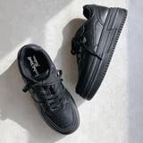 ブラック | トレンド感アップ! ボリュームソール スタイリッシュスニーカー | Noubel Voug Relax