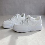 ホワイト | トレンド感アップ! ボリュームソール スタイリッシュスニーカー | Noubel Voug Relax